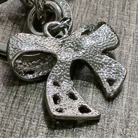 Coach Glitter Bow Keychain Charm - Picture 4 of 9